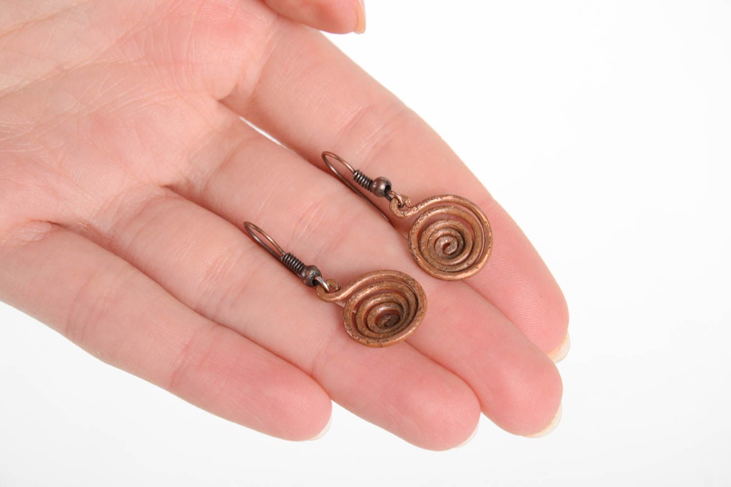 Handmade earrings copper earrings designer jewelry fashion accessories photo 4