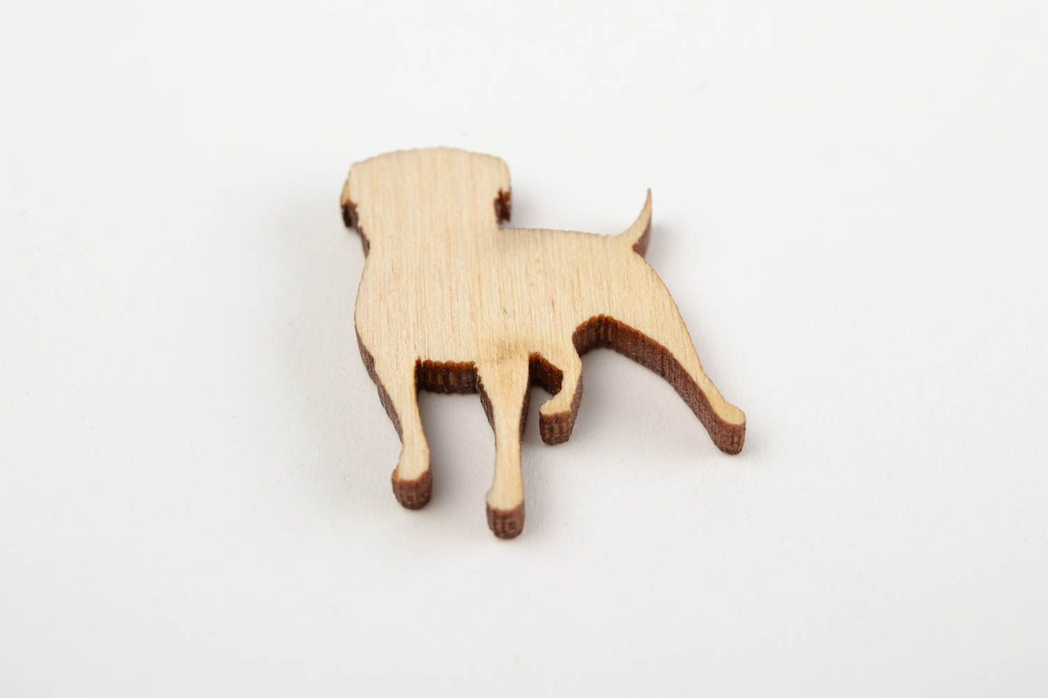 Handmade Holzfigur zum Bemalen Scrapbook Material Holz Rohling Hund klein foto 5