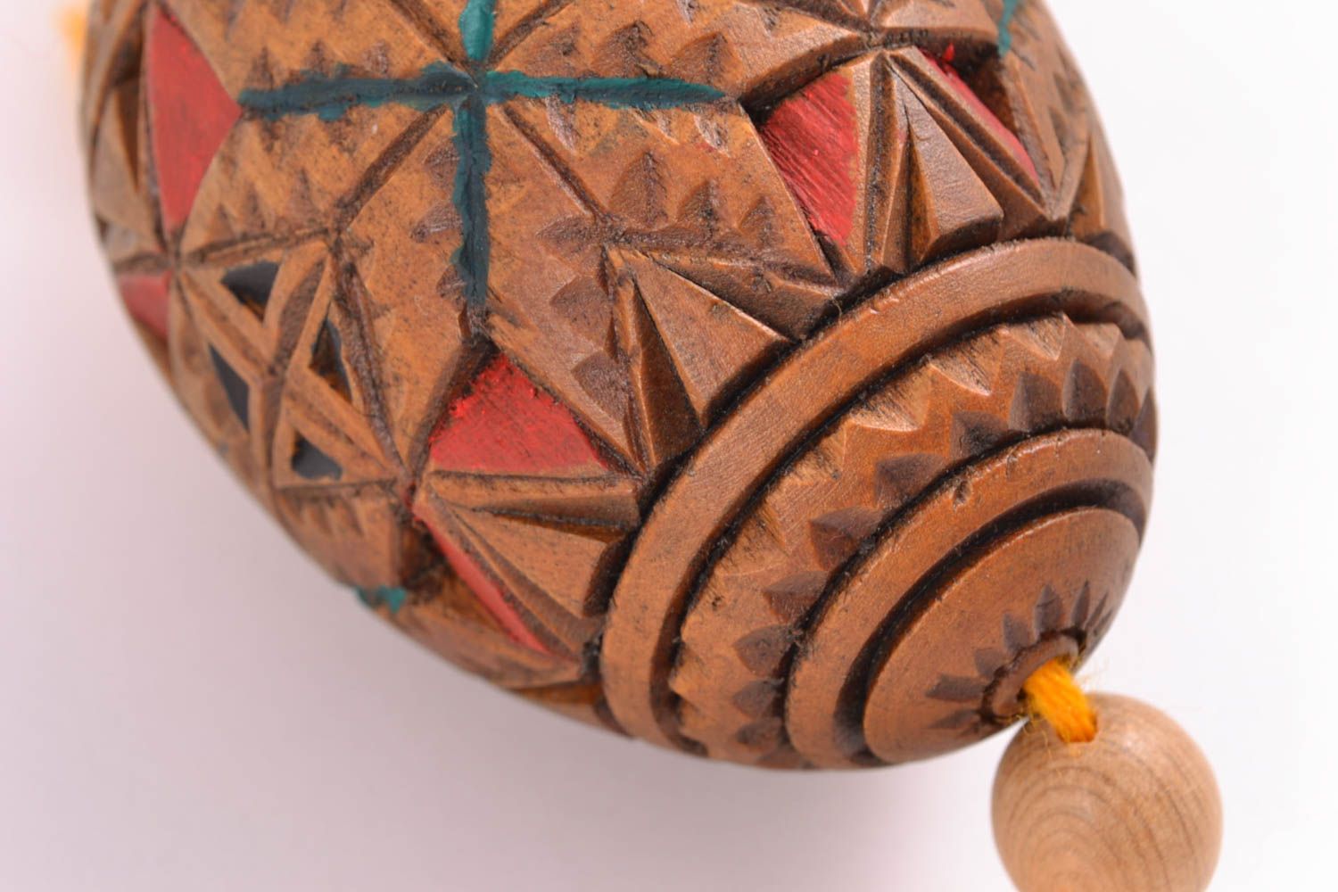 Huevo artesanal original y tallado elemento decorativo regalo para Pascua foto 5
