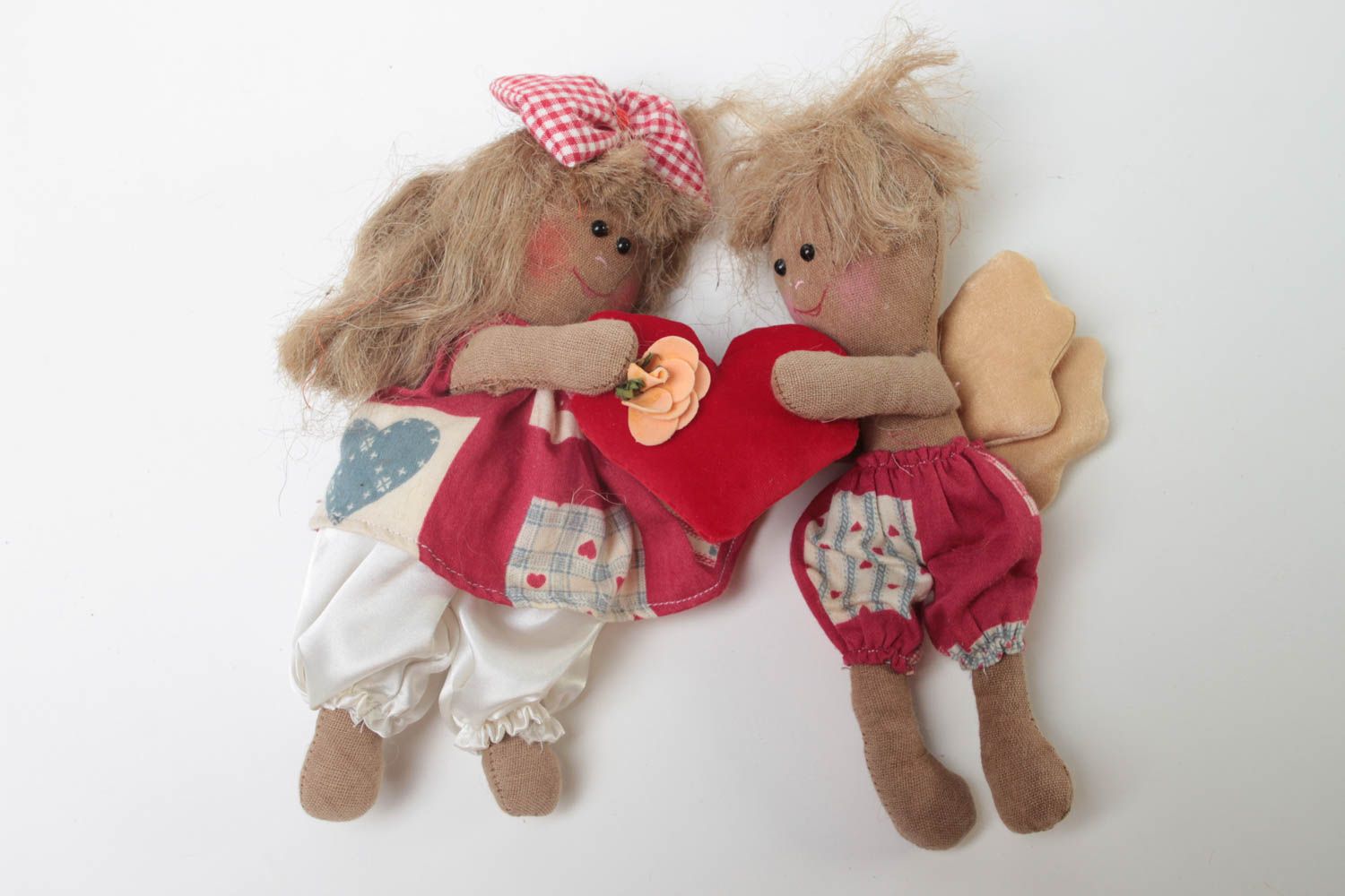 Kuscheltier Engel handmade Kleinkinder Spielzeug Schutzengel Plüschtier 2 Stück foto 2