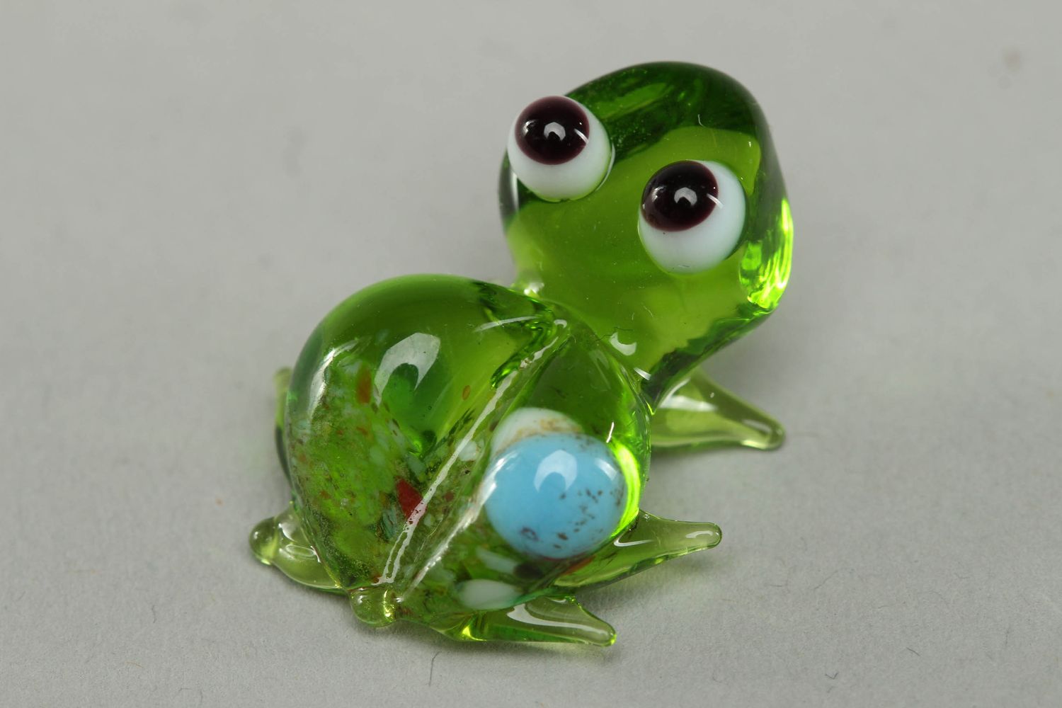 Lampwork glass statuette Frog photo 2