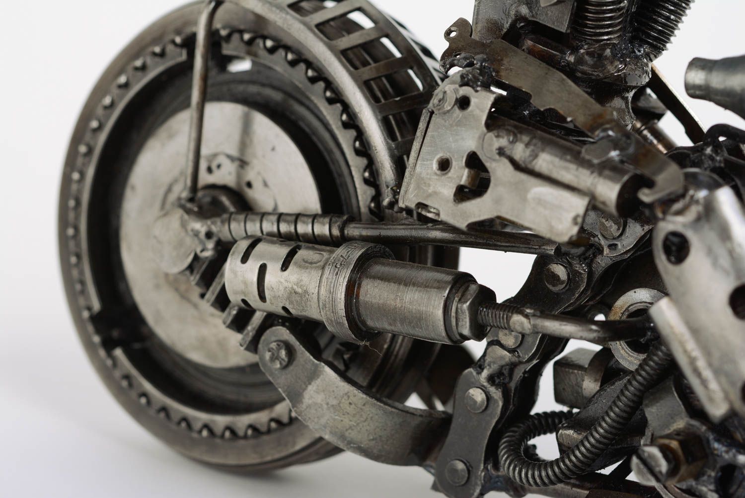 Handgemachtes Deko Motorradmodell aus Metall für Geschenk und Sammler Techno Art foto 4