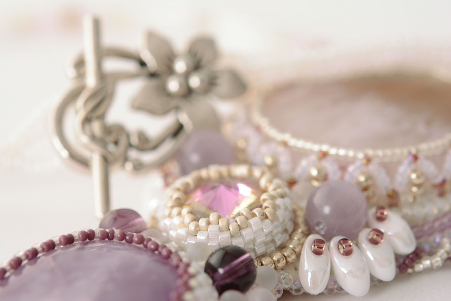 Evening necklace with amethyst photo 5