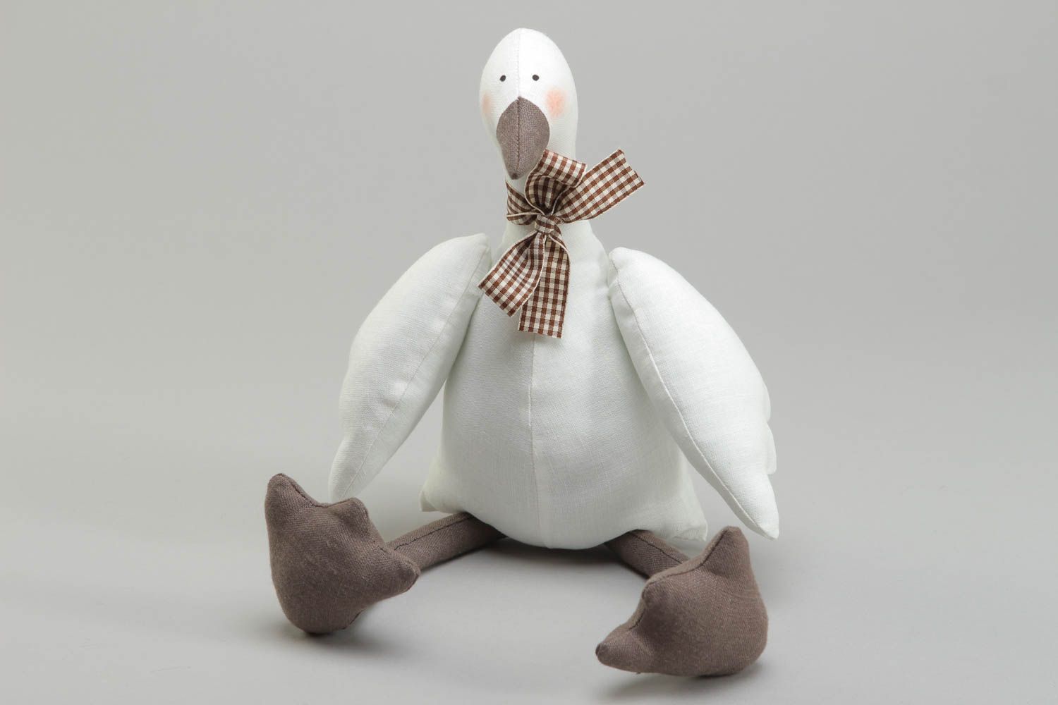 Handmade soft toy goose photo 1