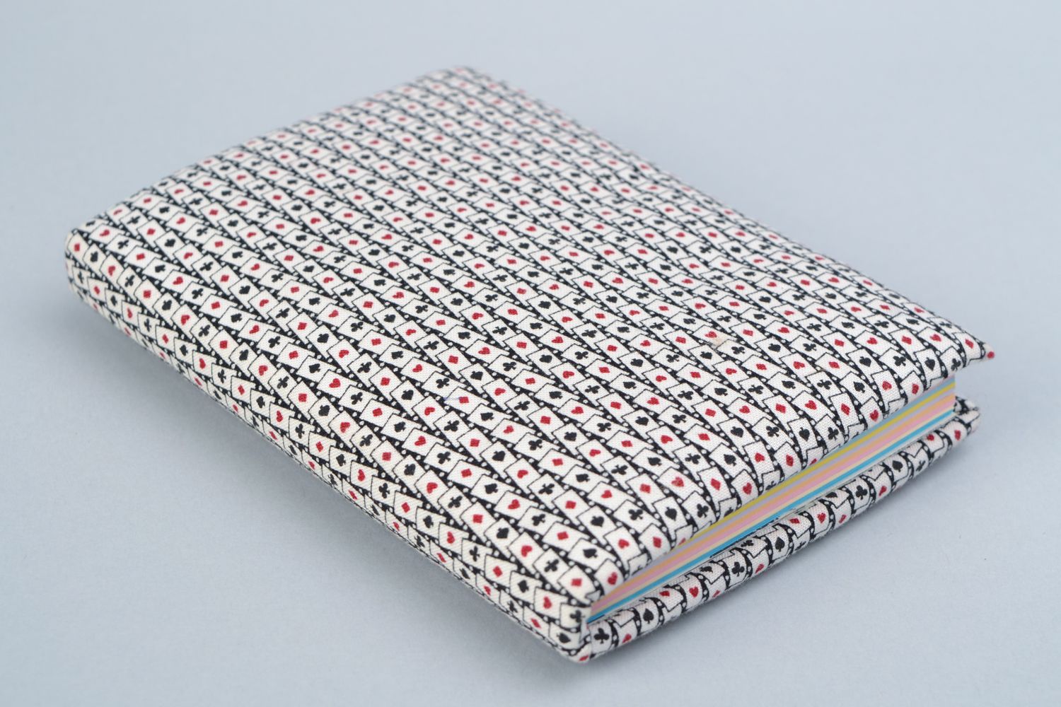 Fabric notebook with card print photo 5