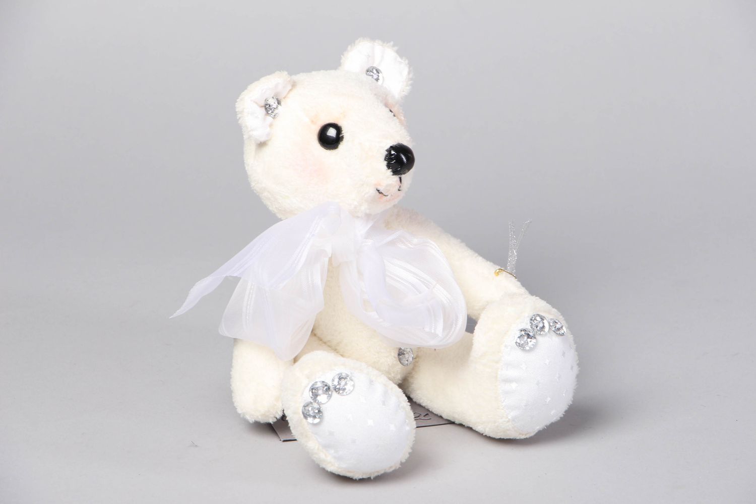 Handmade fabric soft toy Bear photo 1