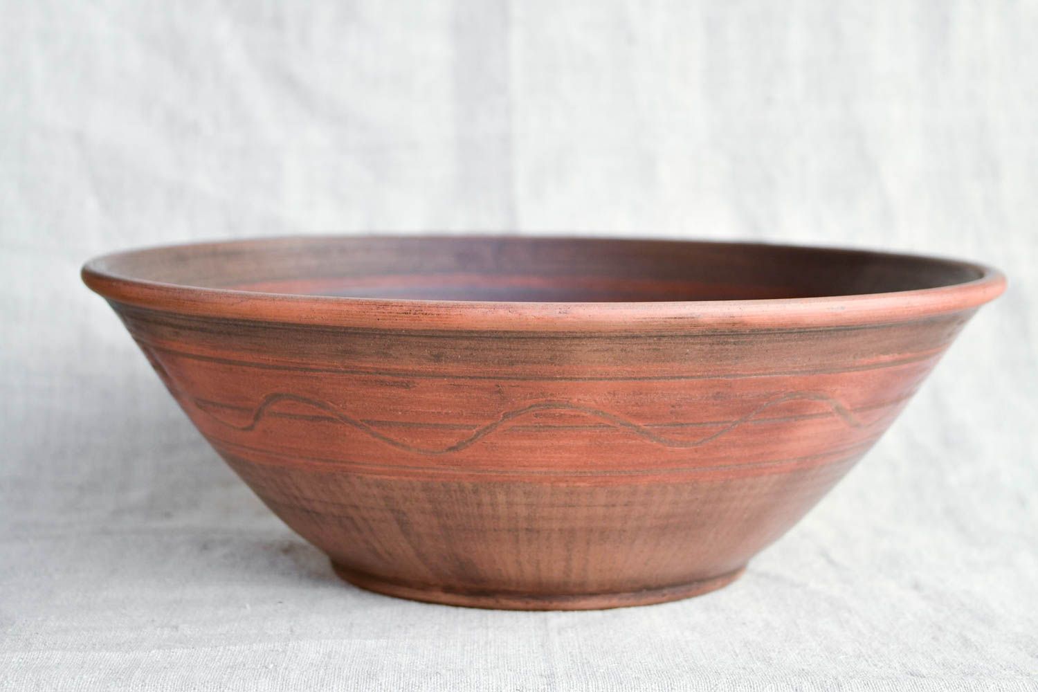 Handmade ceramic plate ceramic bowl large ceramic bowl serving plate eco gifts photo 3
