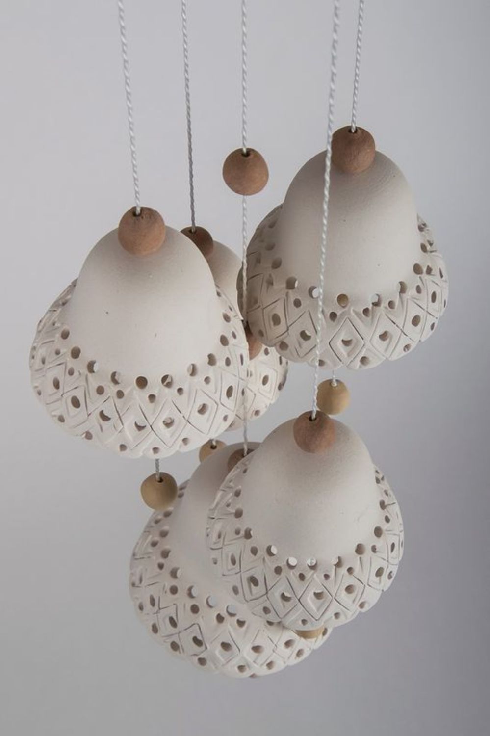 Ceramic lace bells, pendant photo 1