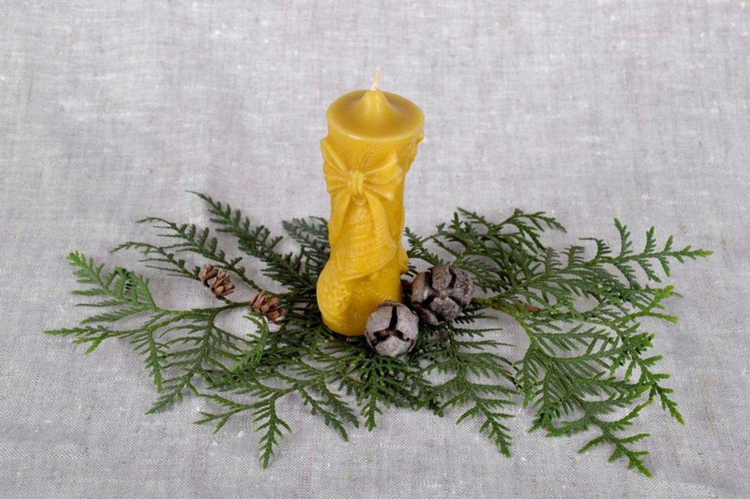Bougie décorative artisanale Fête de Noël photo 1