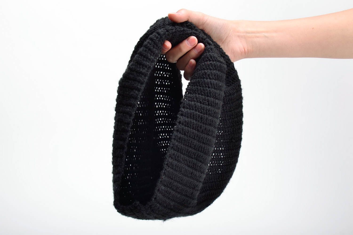 Écharpe snood tricotée faite main photo 5