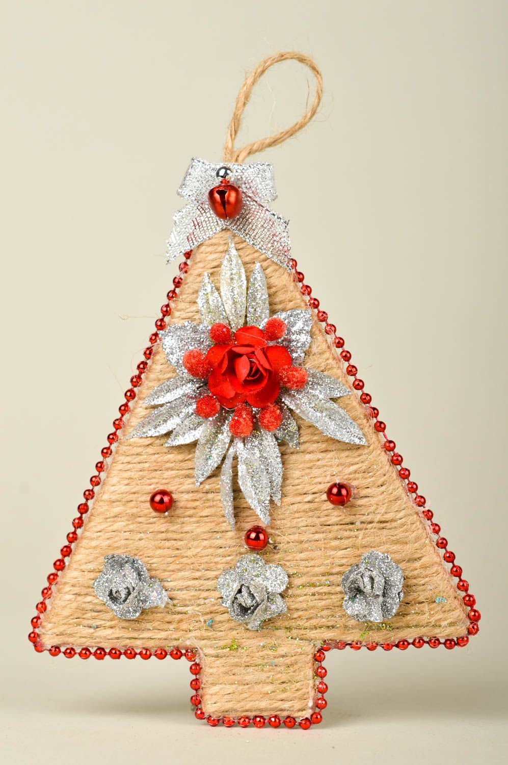 Handmade Christmas tree ornament Christmas tree pendant handmade accessory photo 5
