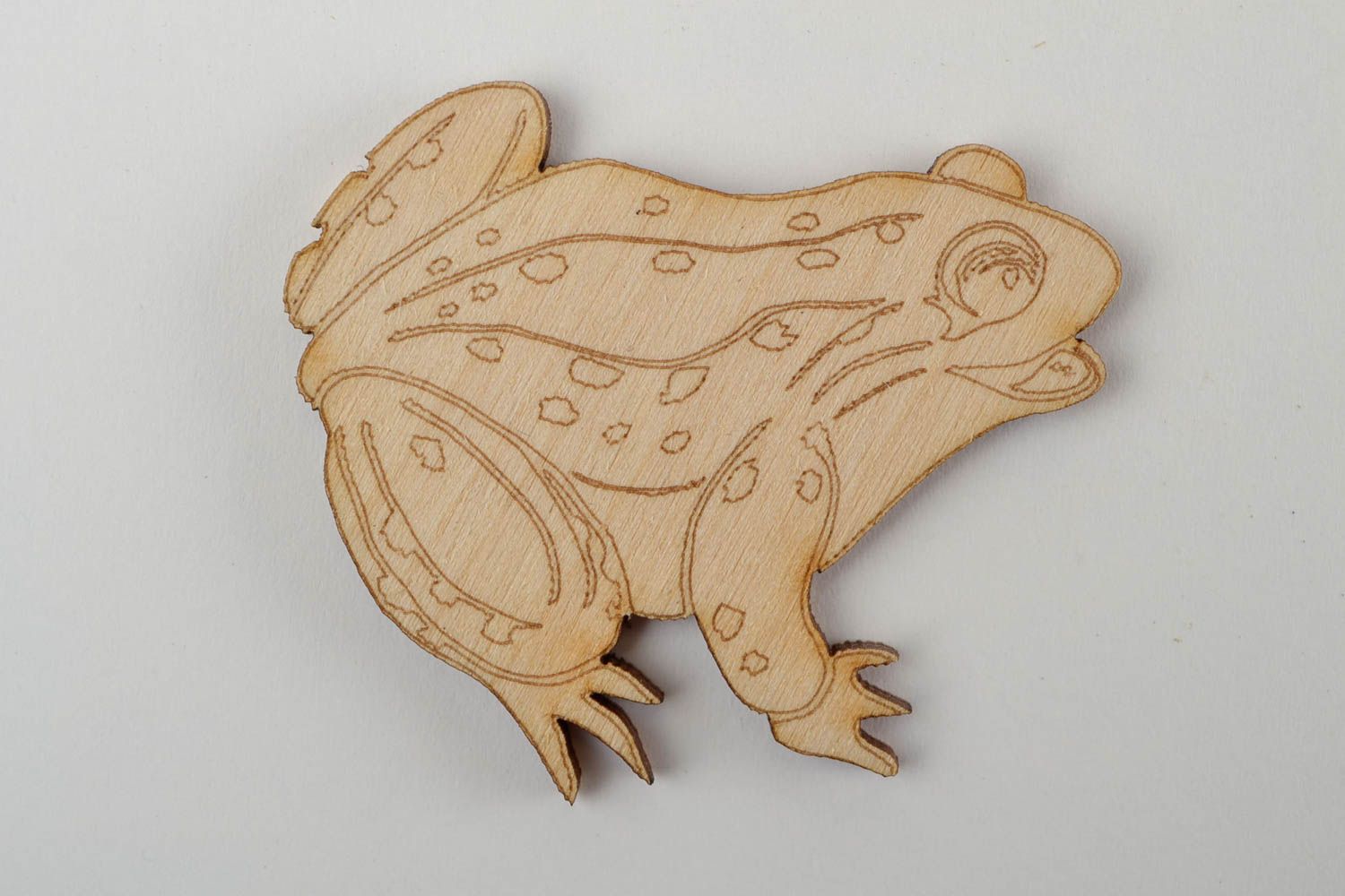 Frosch schön handmade Figur zum Bemalen Holz Rohling Miniatur Figur lustig foto 3