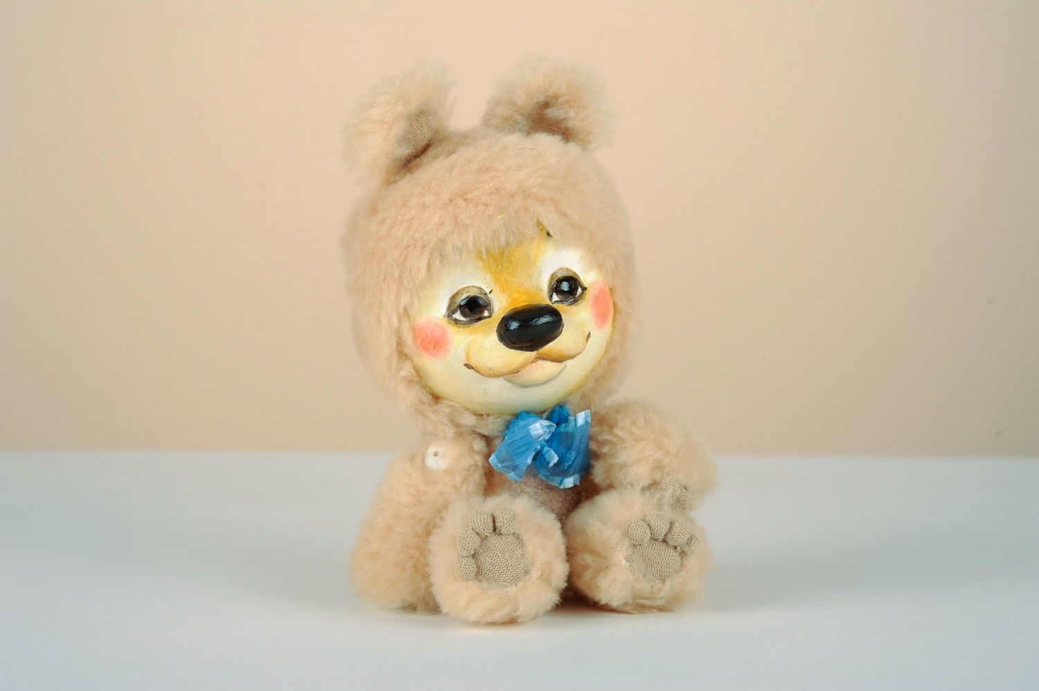 Toy made of papier-mache Baby bear photo 3