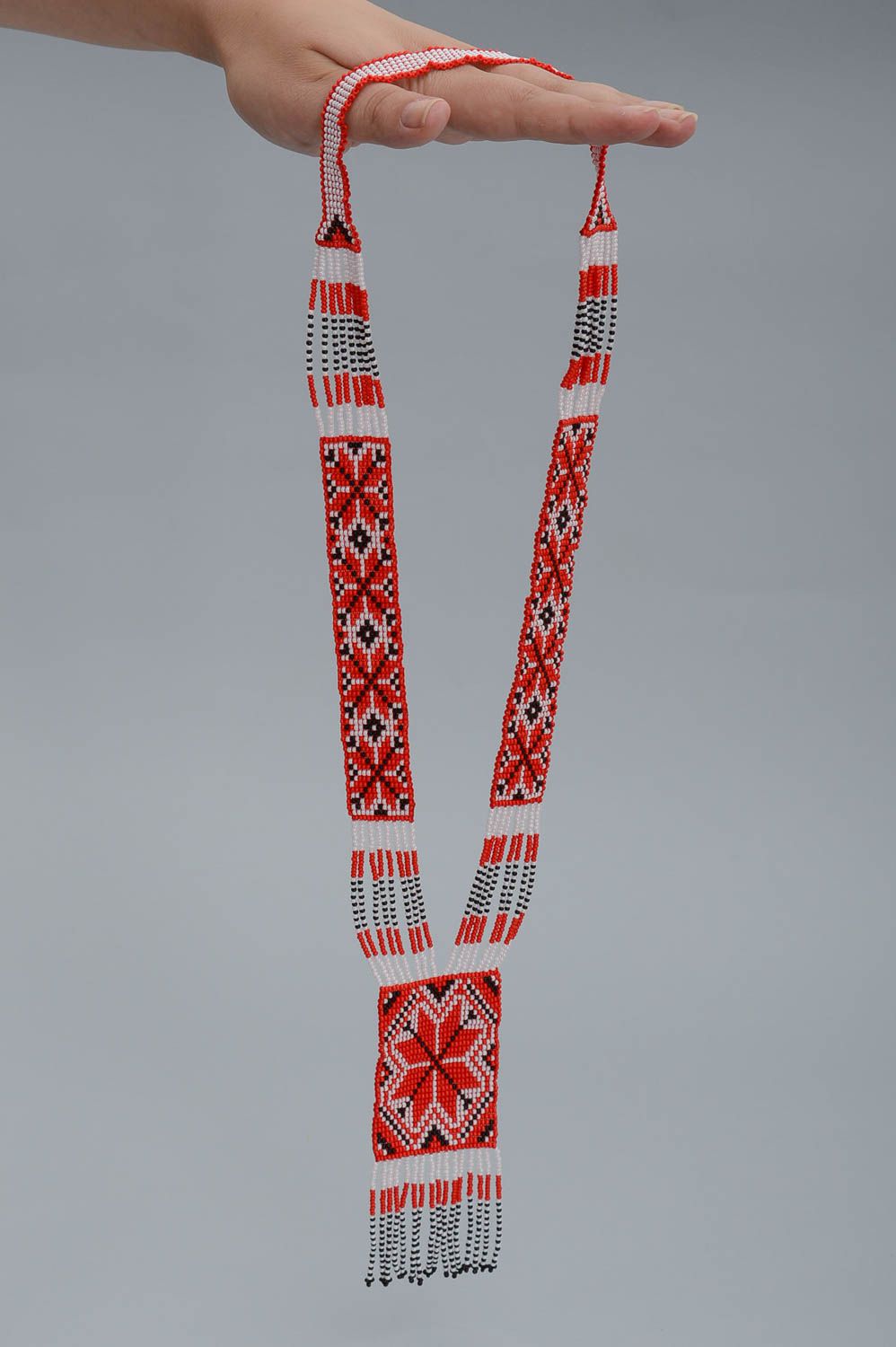 Schmuck aus Rocailles handmade Damen Halskette stilvoll Collier Modeschmuck foto 5