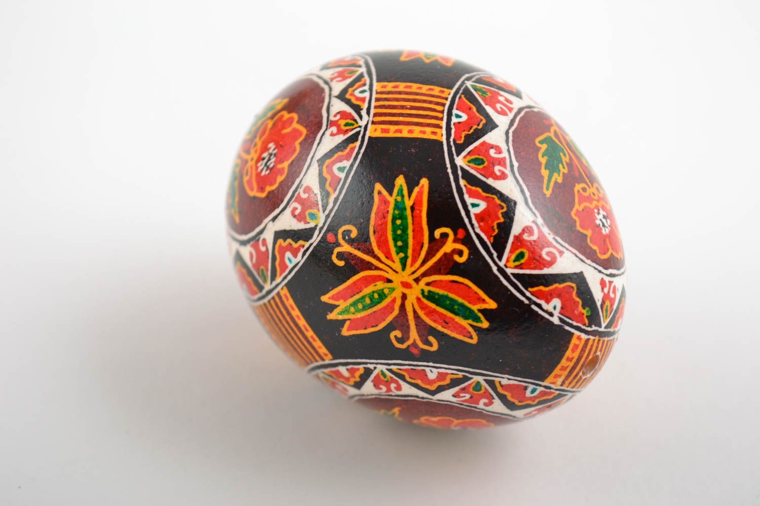 Easter chicken egg painted with acrylics handmade present pysanka photo 3