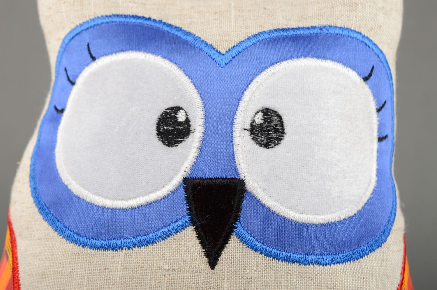 Handmade fabric pillow pet Owl photo 2