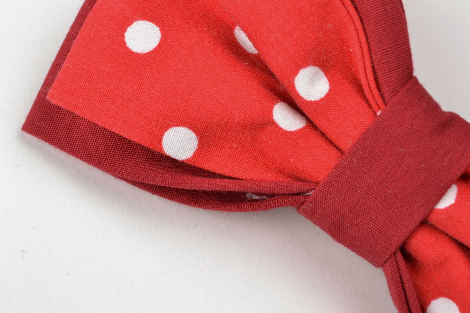 Red cotton bow tie photo 4