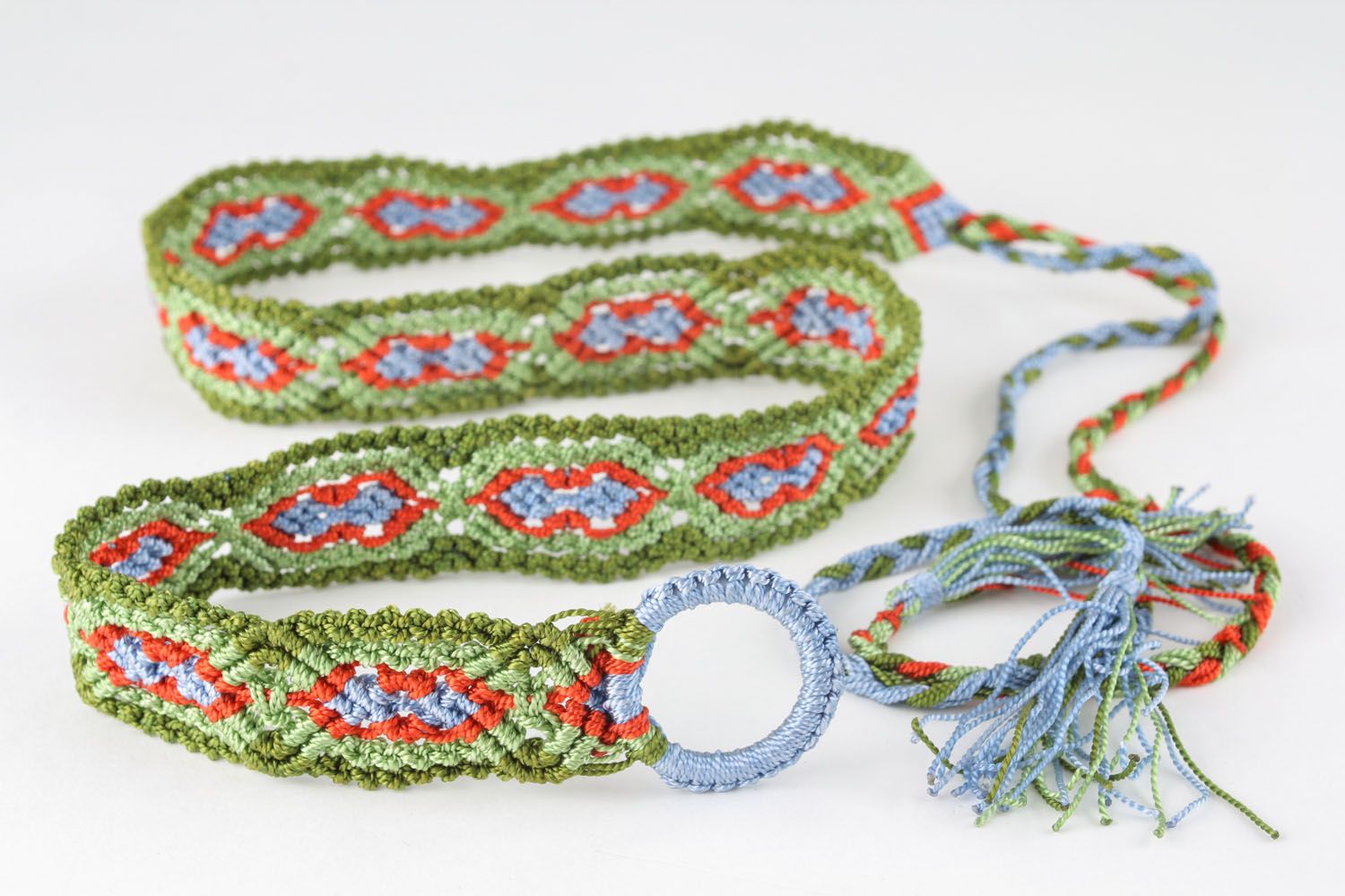 Woven belt in ethnic style photo 3