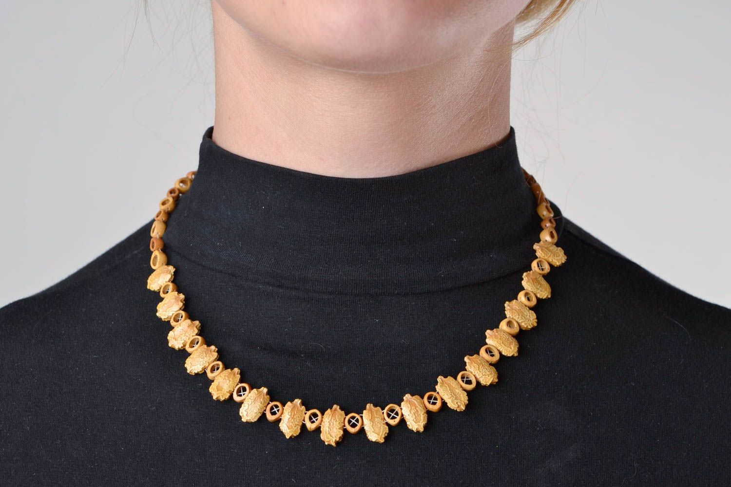 Schmuck handgemacht Halskette für Damen Modeschmuck Halskette Öko Schmuck kurz foto 1