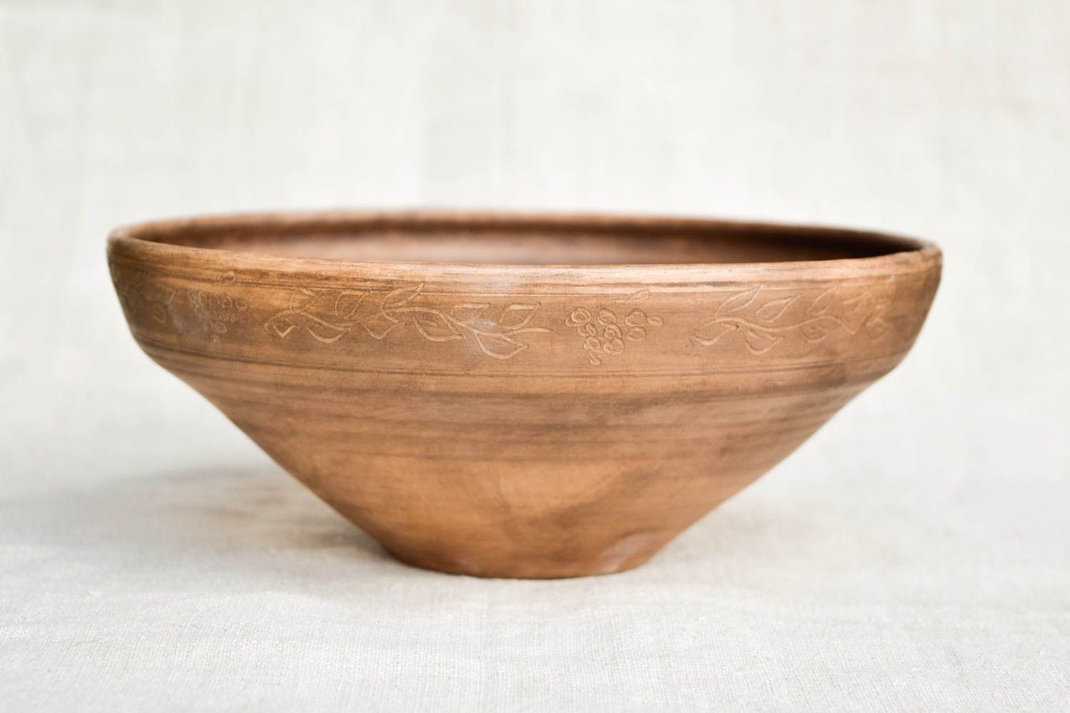 Керамическая тарелка ручной работы глиняная посуда керамическая посуда для супа фото 3