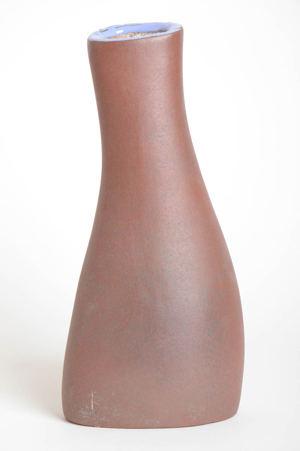 Vase décoratif fait main Grand Vase céramique peint marron Déco maison 1,7 l photo 4