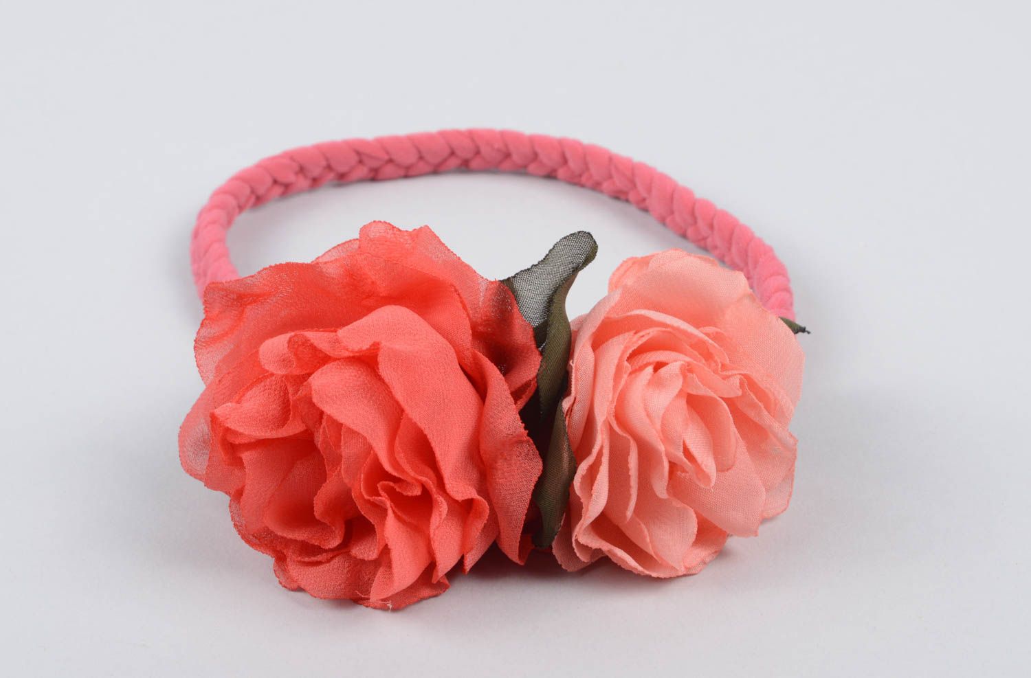 Handgemacht Haarband mit Blume Haar Accessoire Designer Schmuck ausgefallen foto 1