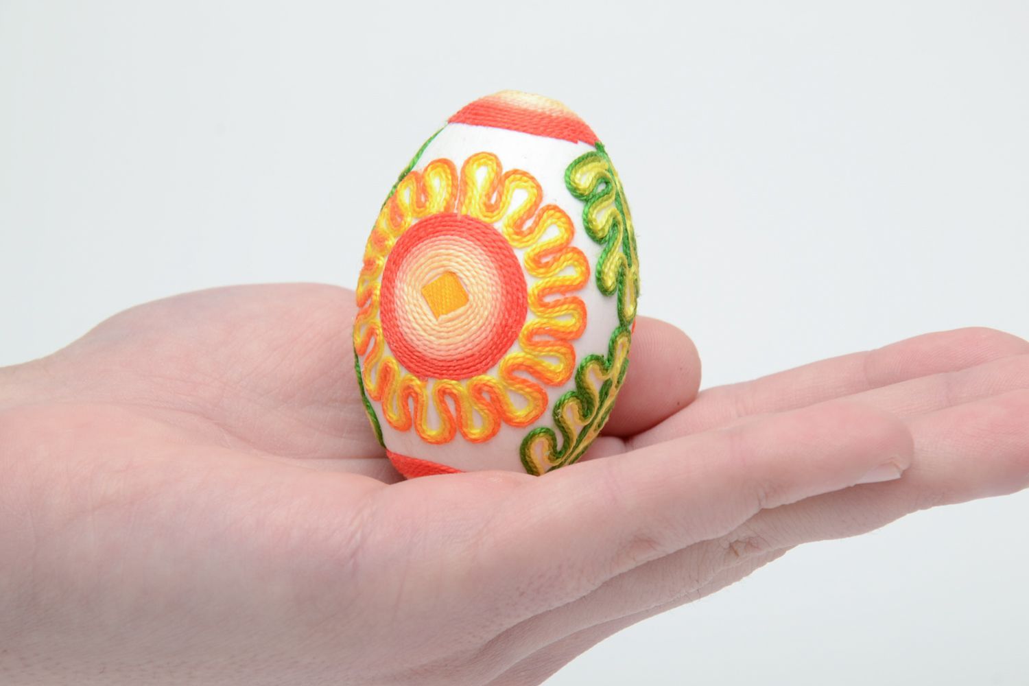 Пасхальное яйцо декоративное Солнце фото 5
