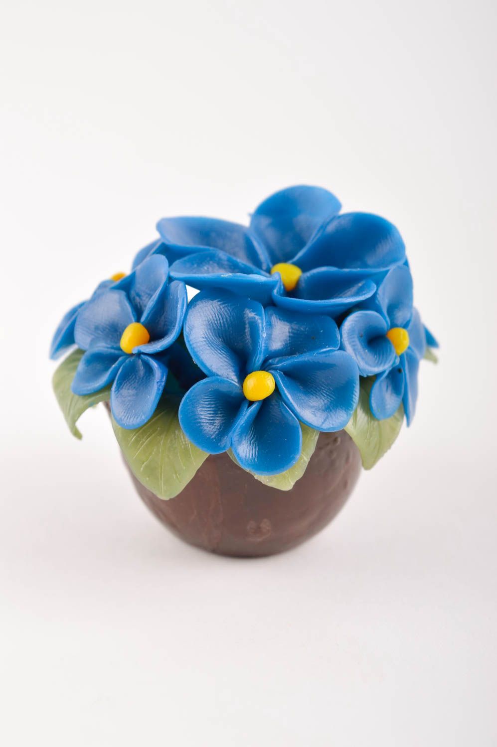 Künstliche Blume in Blau handmade kreatives Geschenk Deko Ideen Küche Veilchen foto 2