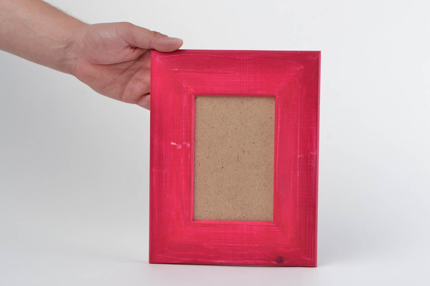 Прямоугольная рамка для фотографий 10х15 розовая небольшая деревянная хэнд мейд фото 2