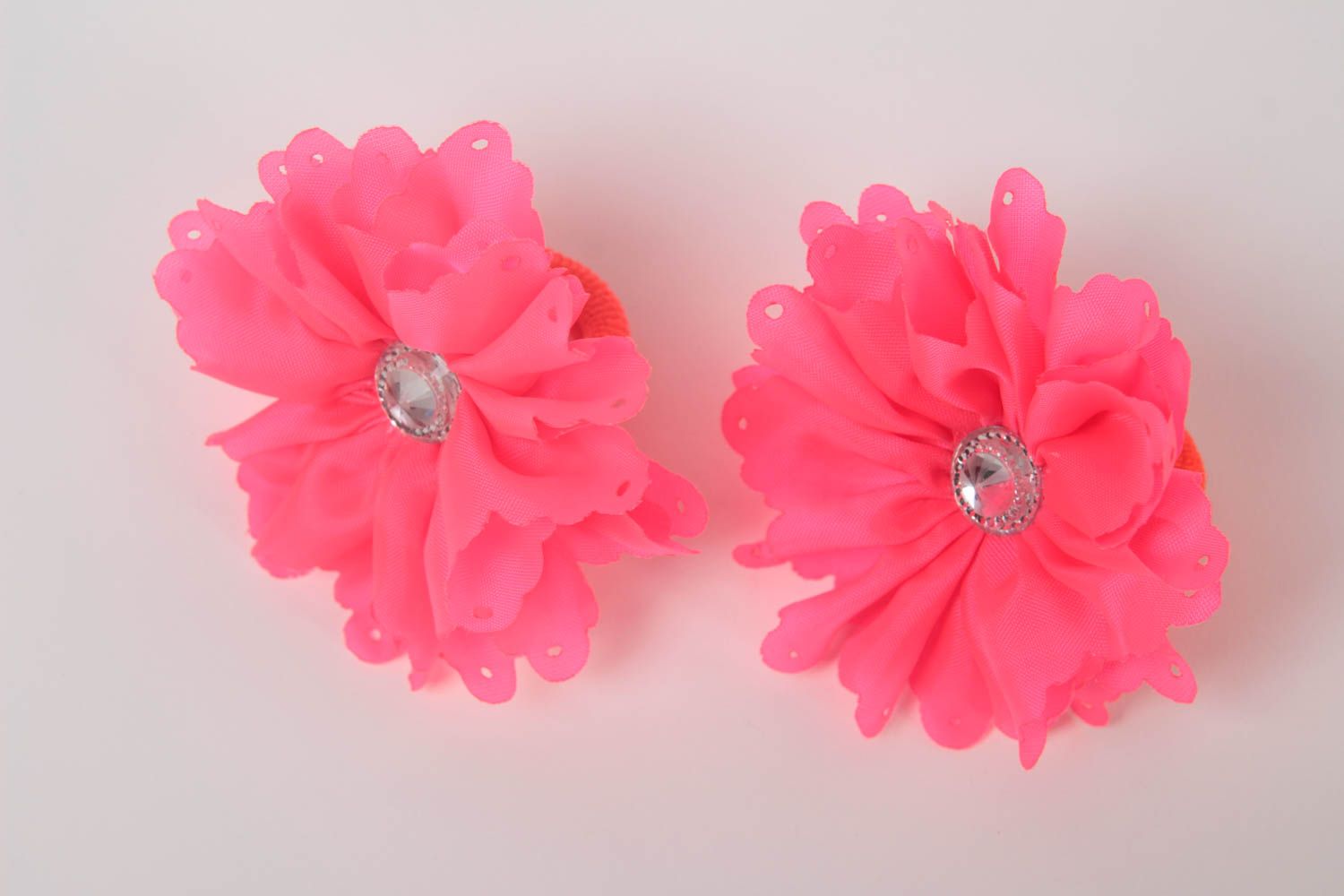 Set of 2 baby hair clips handmade flower hair clips hair ornaments kids gifts photo 3