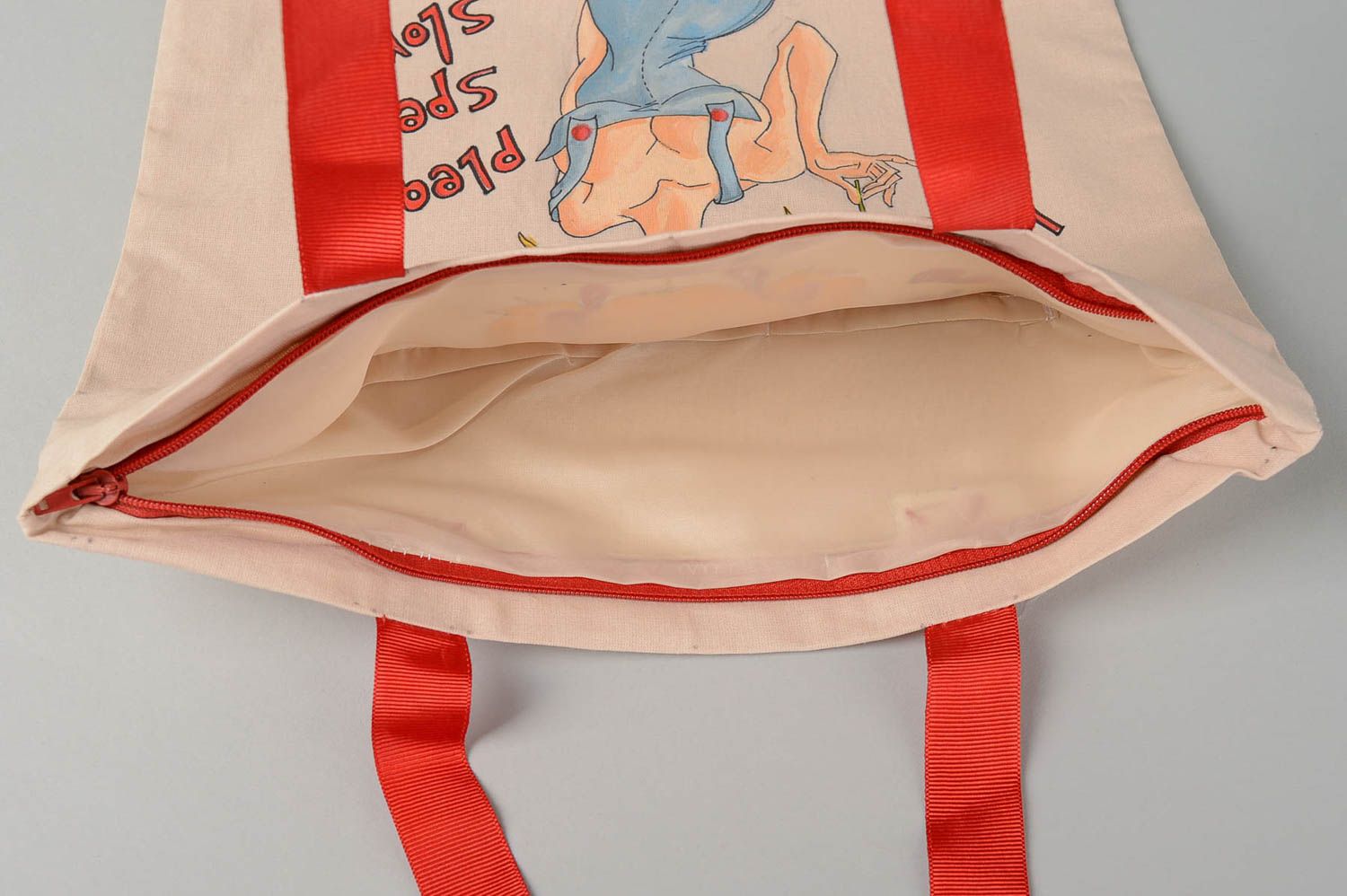 Сумка ручной работы сумка с рисунком девушки блондинки расписная женская сумка фото 4