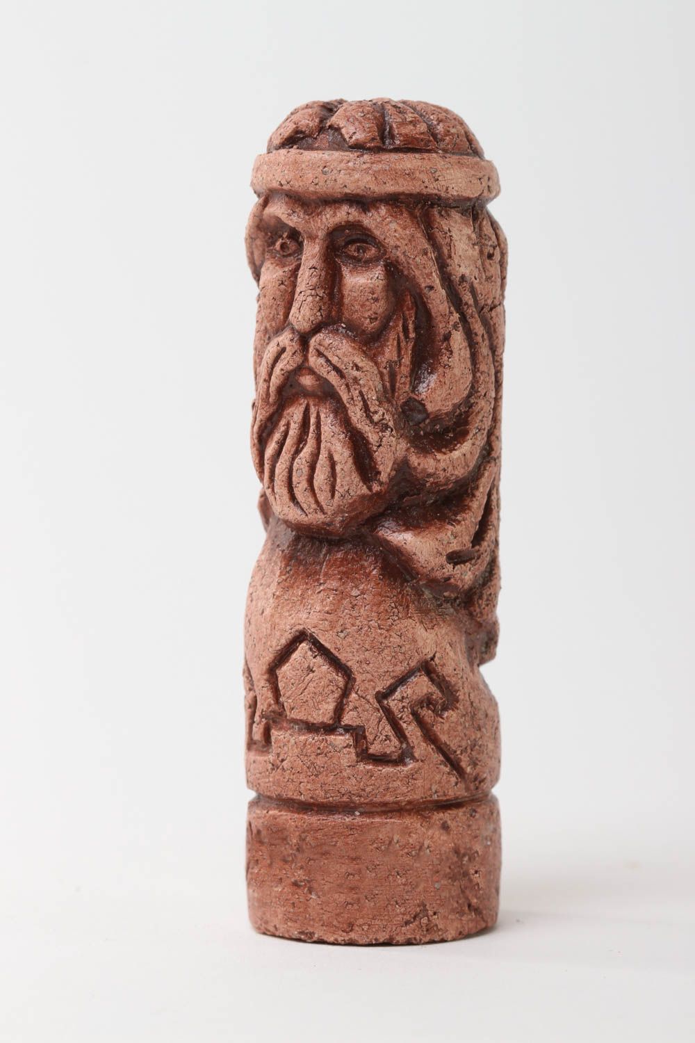 Figura de arcilla decoración de hogar hecha a mano amuleto de casa eslavo foto 2