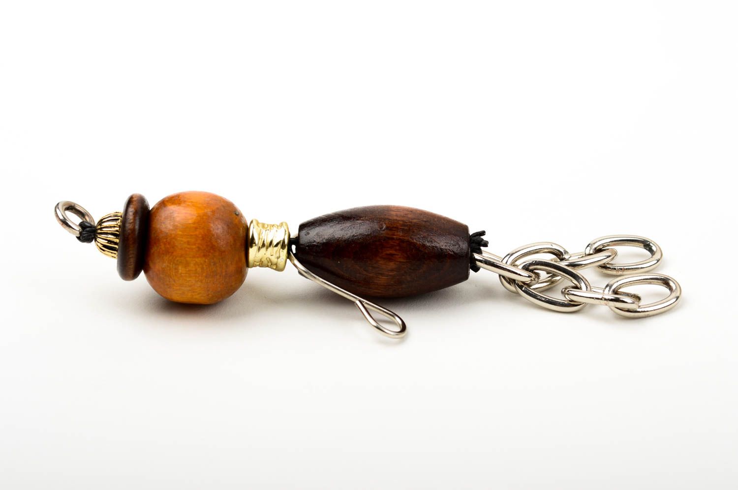 Handmade pendant wooden necklace designer jewelry beaded pendant women jewelry  photo 3