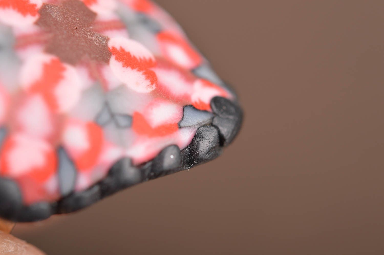 Необычное кольцо из полимерной глины с разъемной фурнитурой хенд мейд розовое фото 5