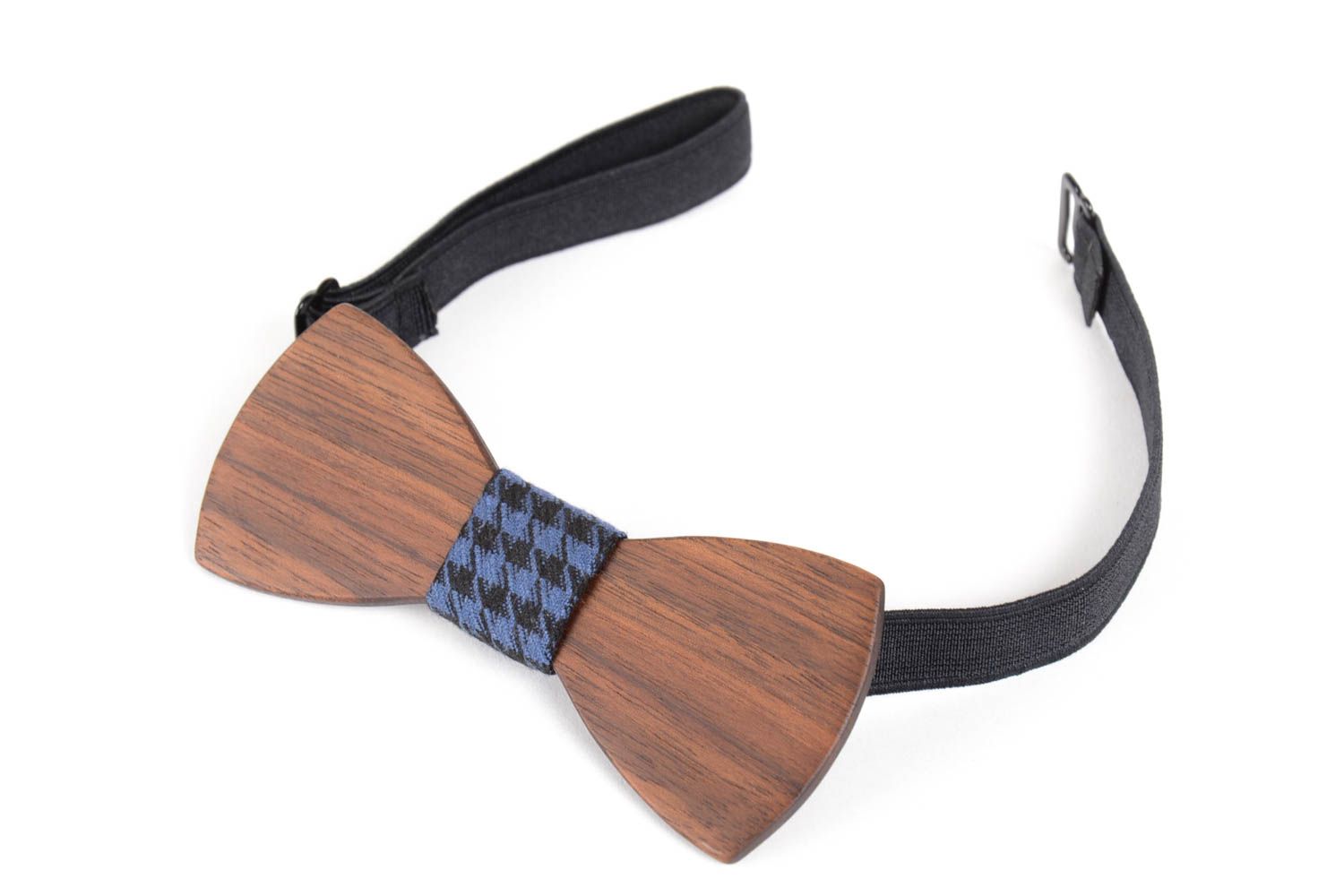 Holz Accessoire handmade Fliege Krawatte Herren Fliege Geschenk für Mann blau foto 3