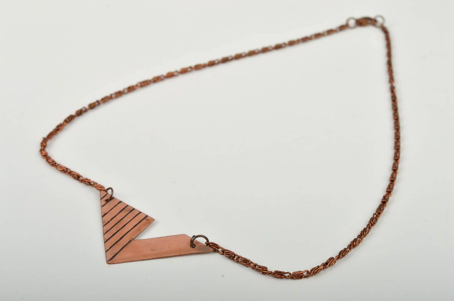 Handmade copper female pendant stylish metal pendant elegant jewelry gift ideas photo 4