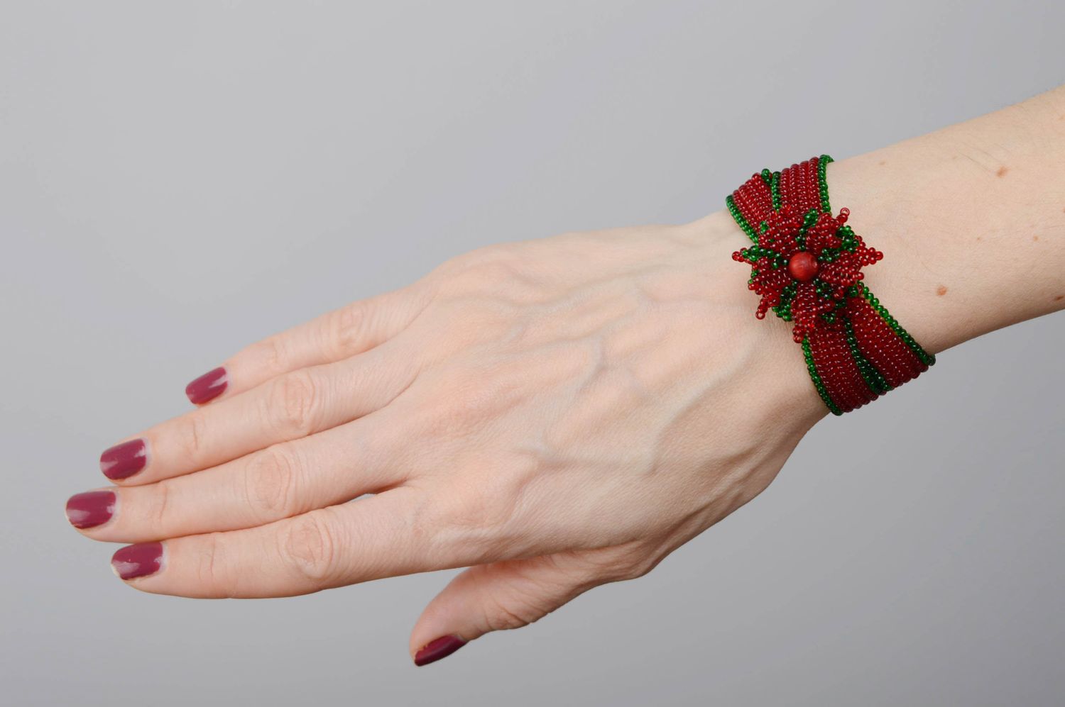 Bracciale di perline fatto a mano braccialetto originale da polso per donna foto 4