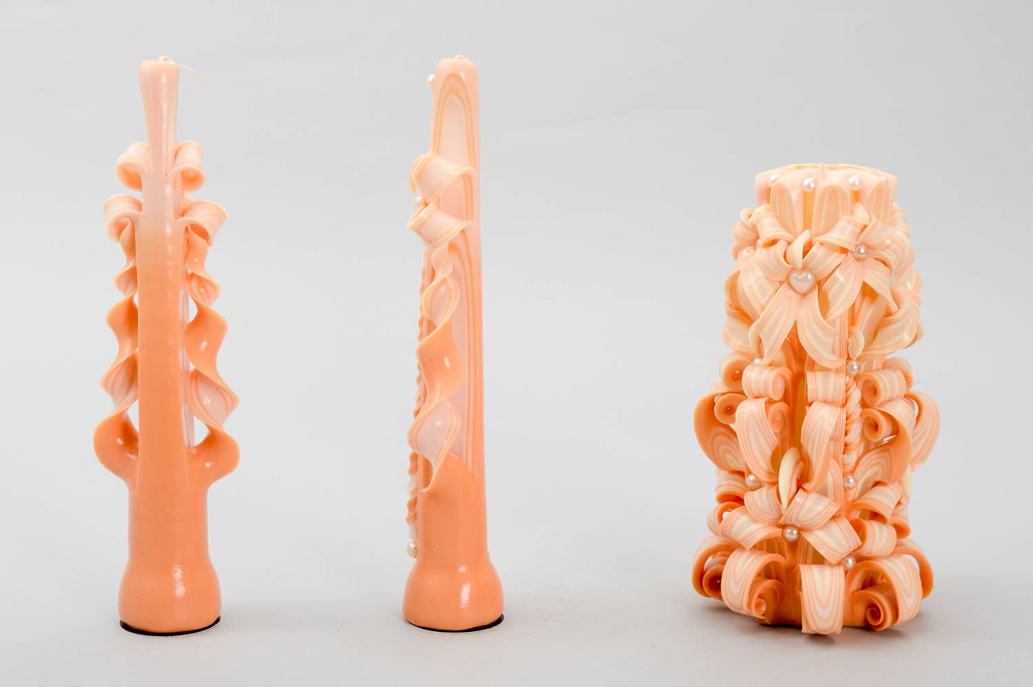 Velas de parafina hechas a mano naranjas elementos decorativos regalo original foto 4