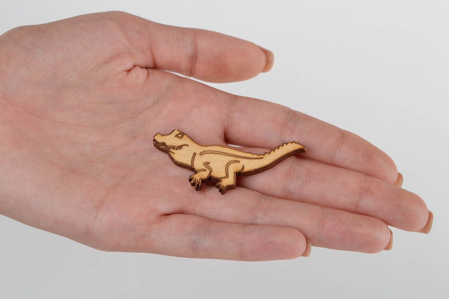 Figura para decorar artesanal manualidades en madera regalo original Dinosaurio foto 2