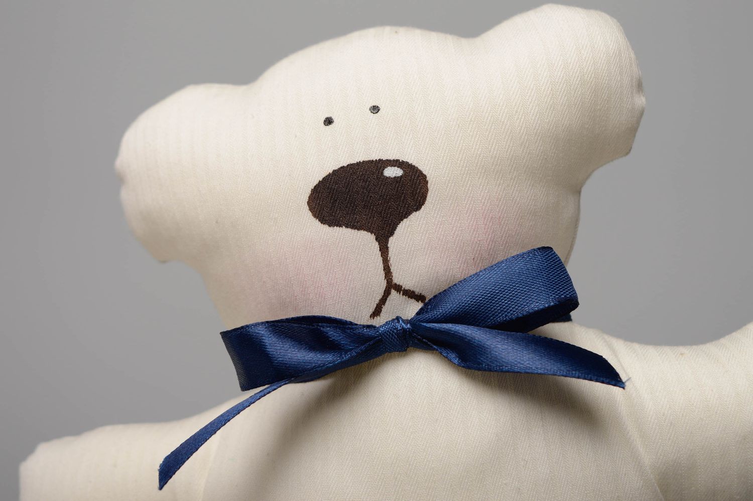 Мягкая игрушка из ткани ручной работы Большой белый медведь фото 3