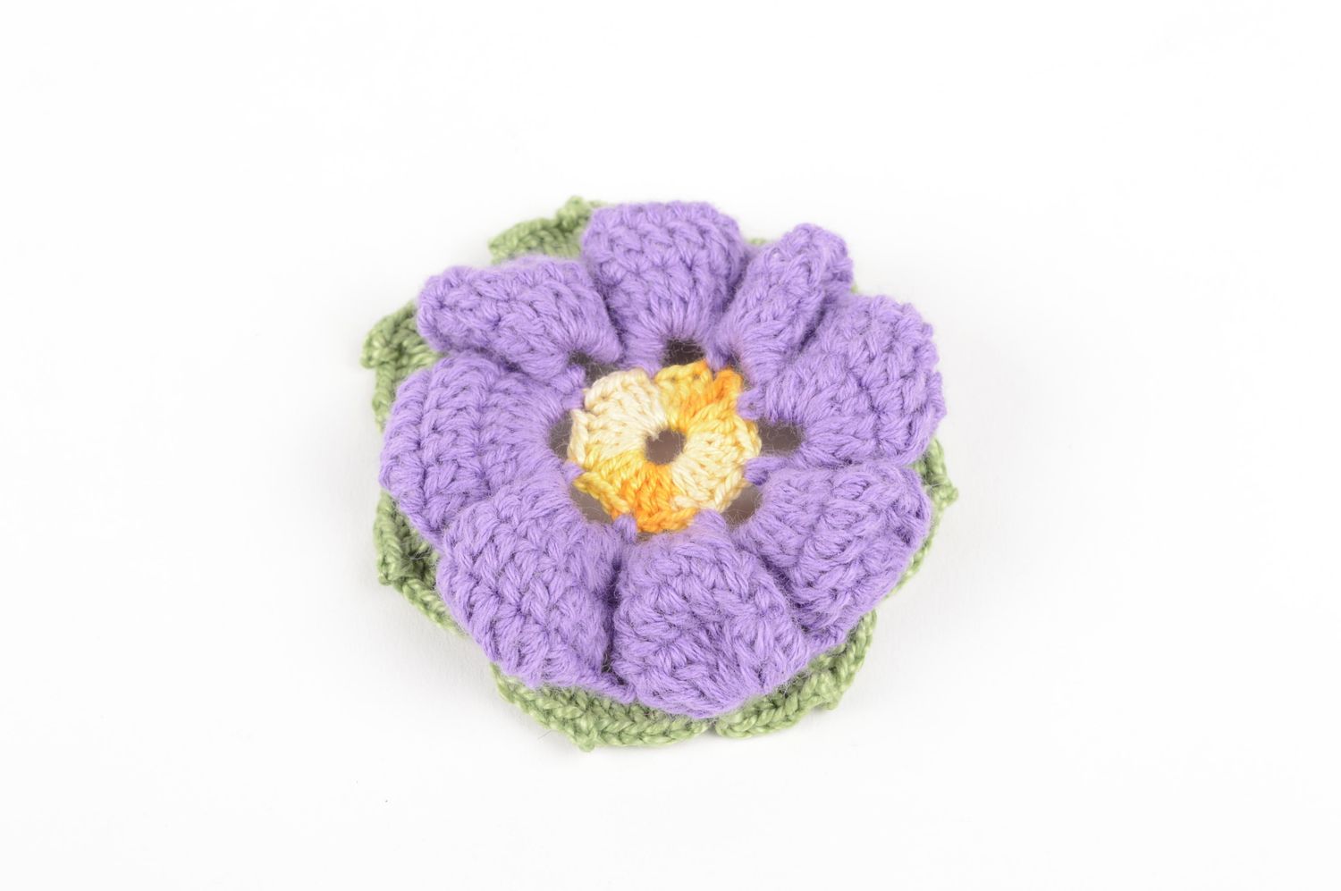 Accesorio para crear bisutería artesanal flor tejida con gancho regalo original foto 2