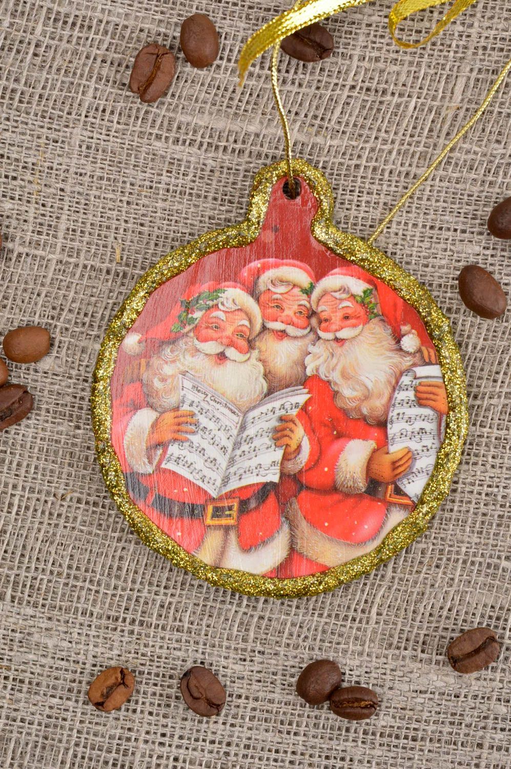 Colgante decorativo artesanal adorno para árbol de Navidad decoración de casa foto 1