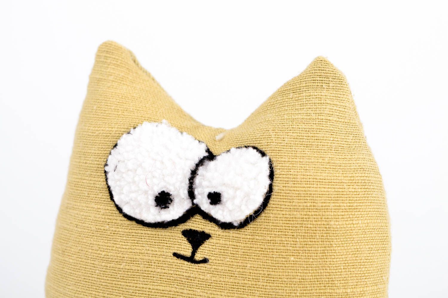Juguete hecho a mano gato de tela regalo para niño decoración de dormitorio foto 4