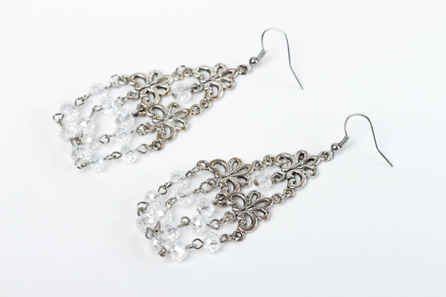 Handmade earrings crystal jewelry designer accessories stylish earrings photo 2