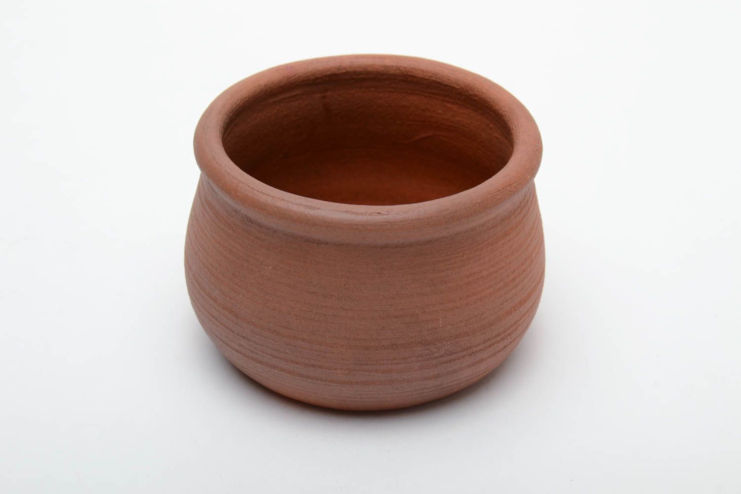 Saliera in argilla senza coperchio fatta a mano barattolo in ceramica per sale
 foto 3