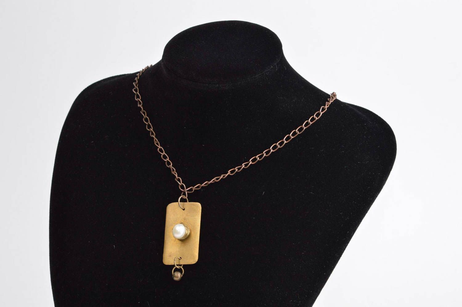 Handmade accessories copper pendant fashion pendant with pearl women jewelry  photo 5