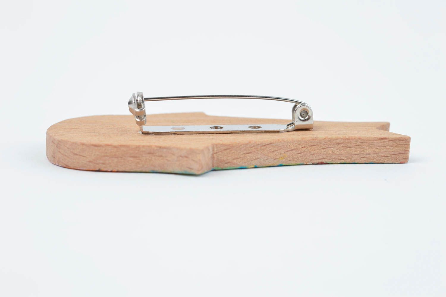 Handgemachter Schmuck Accessoire für Frauen Damen Brosche aus Holz Seejungfrau foto 4