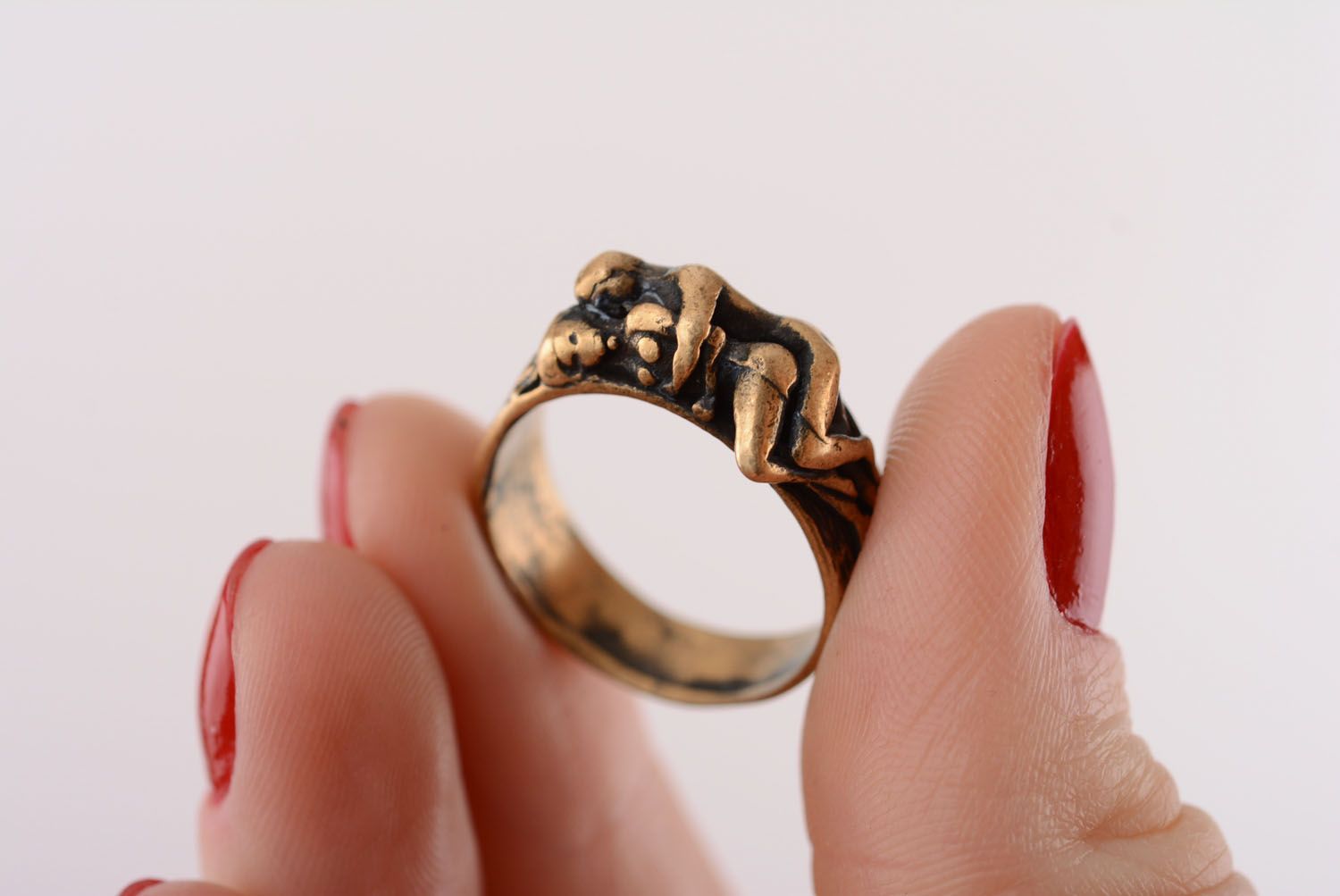 Bronze Ring handmade Traum foto 4