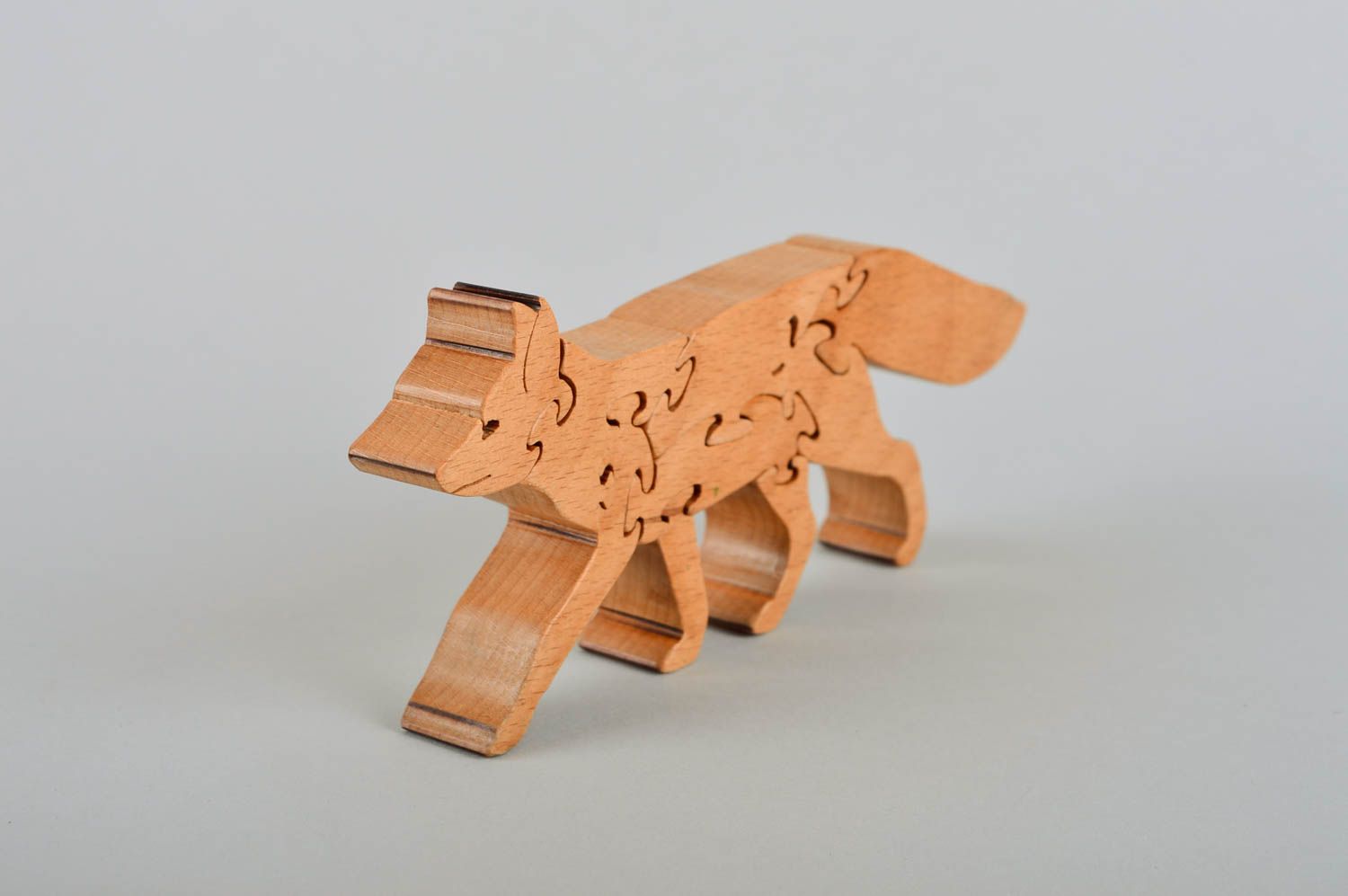 Развивающая игрушка ручной работы детские пазлы головоломка для детей лиса фото 3