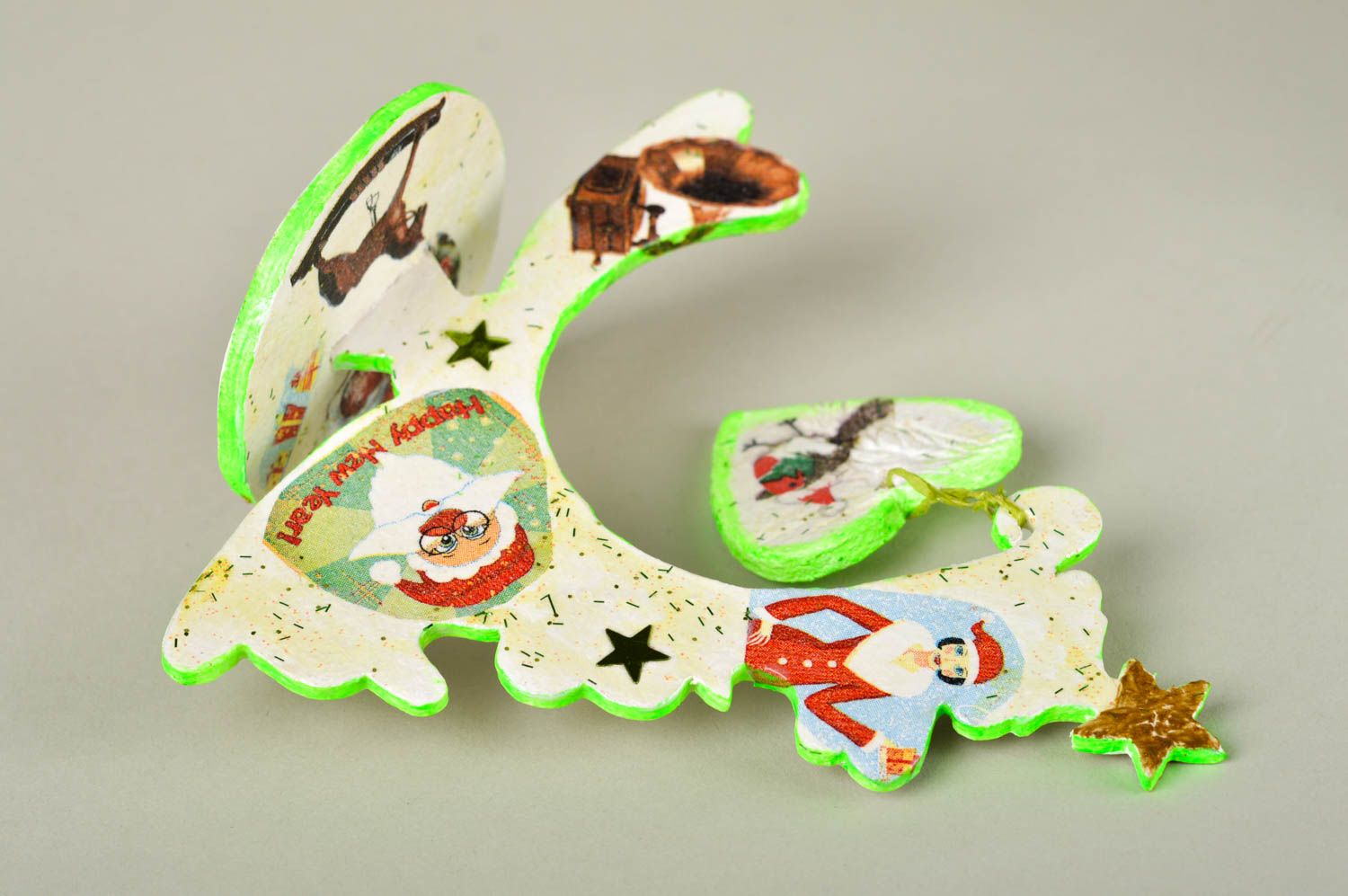 Handmade Christmas decoration unusual New Year tree toy designer accessory photo 3